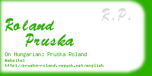 roland pruska business card